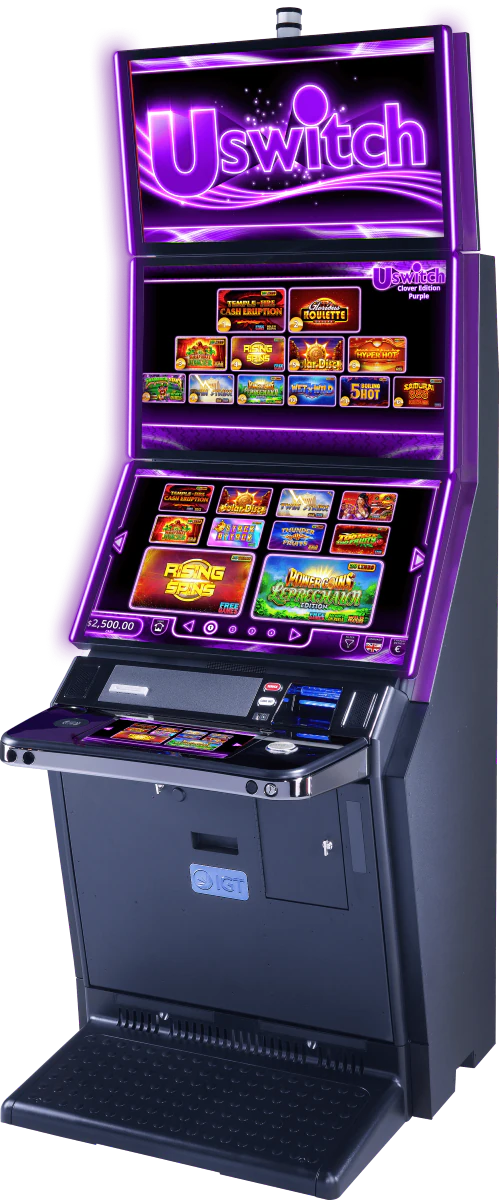 Slot IGT CRISTAL SLANT USWITCH CLOVER EDITION PURPLE